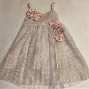 Cream/gold flower dress